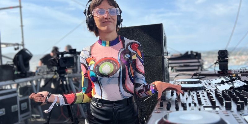 Constanza Pucheta DJing at Dalt Vila IMS Party