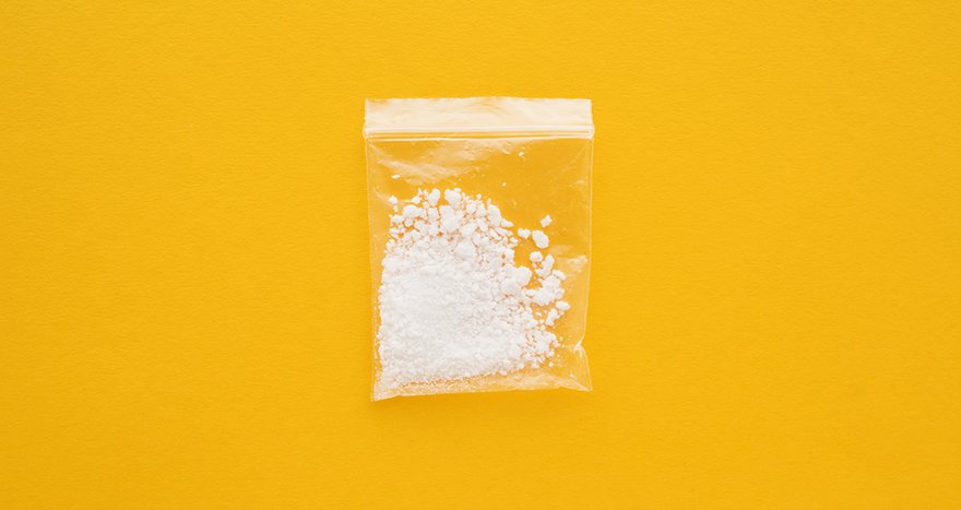 cocaine drug in resealable bag