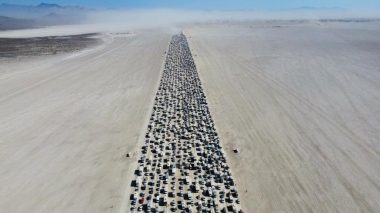 Burning Man attendees get stuck in a traffic jam for over 10 hours