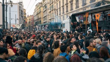 Thousands line the streets across Italy in protest of impending 'anti-rave' legislation